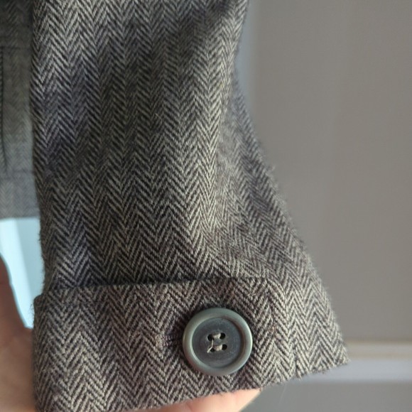 Covington Women's 8 Brown Tweed Wool Blend Blazer Jacket 3 Button classic - Picture 5 of 9